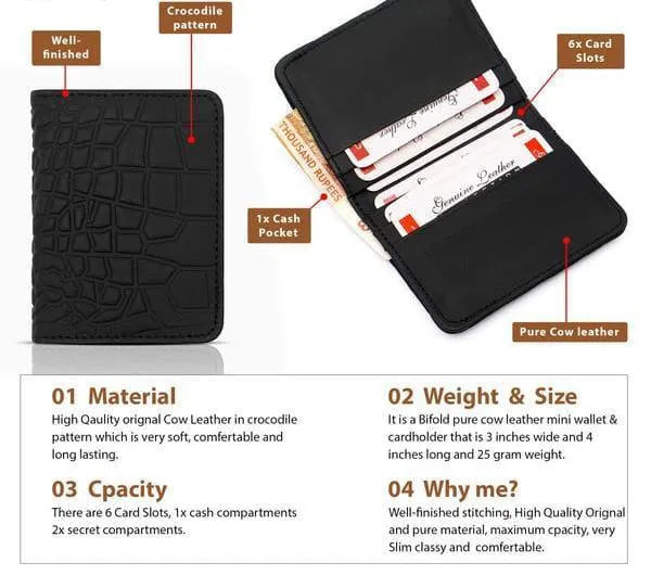 Slim Pocket Leather Wallet