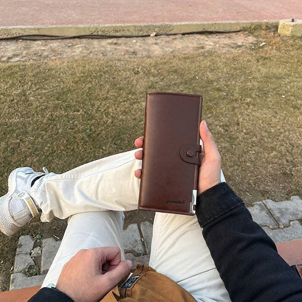 YUANDELI Long PU Leather Wallet