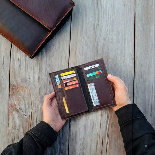 Classic Long Fold Leather Wallet