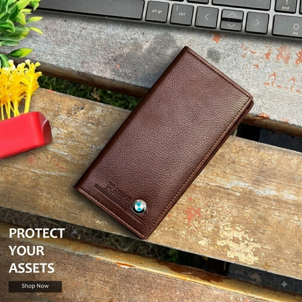 Classic Long Fold Leather Wallet